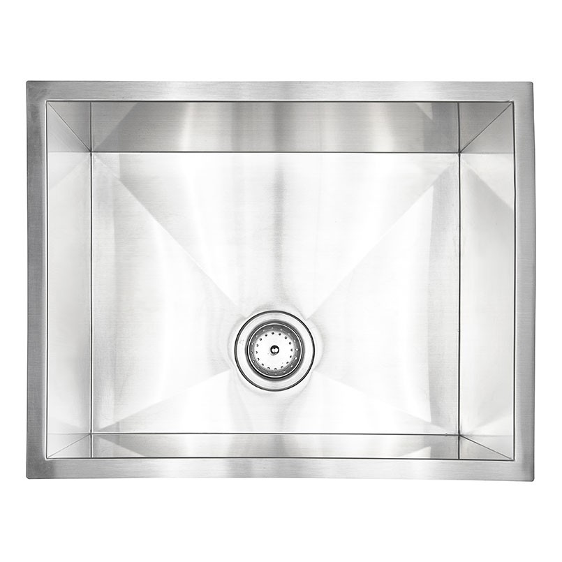 Single Bowl Handcrafted Stainless Steel Sink 23x18