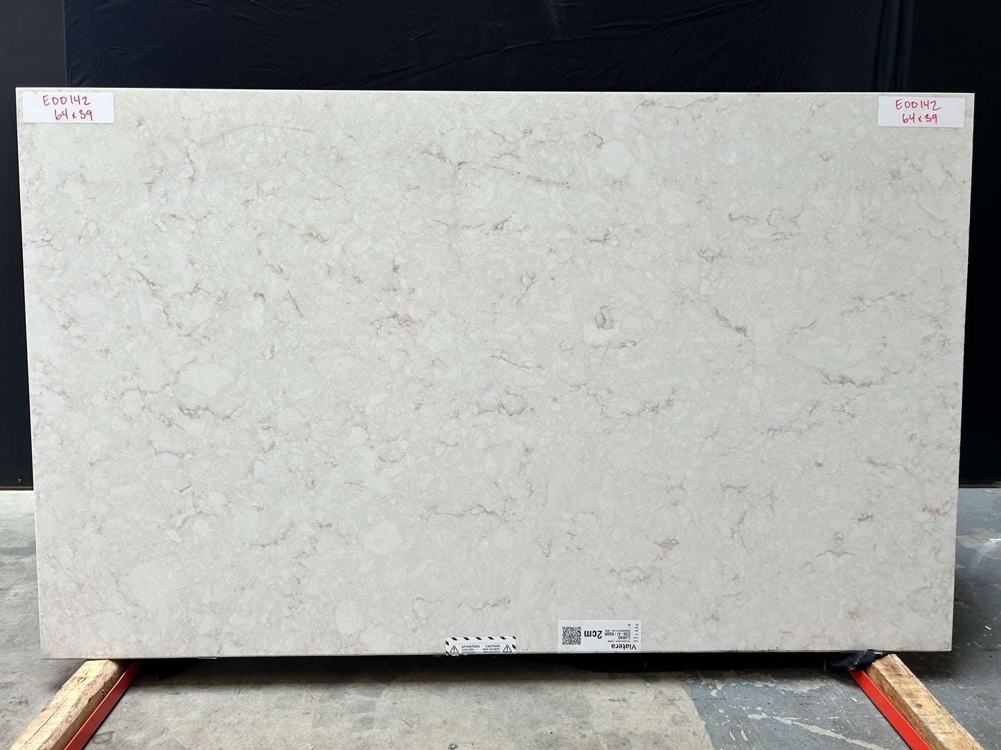 Clarino White 2cm Quartz 64x39