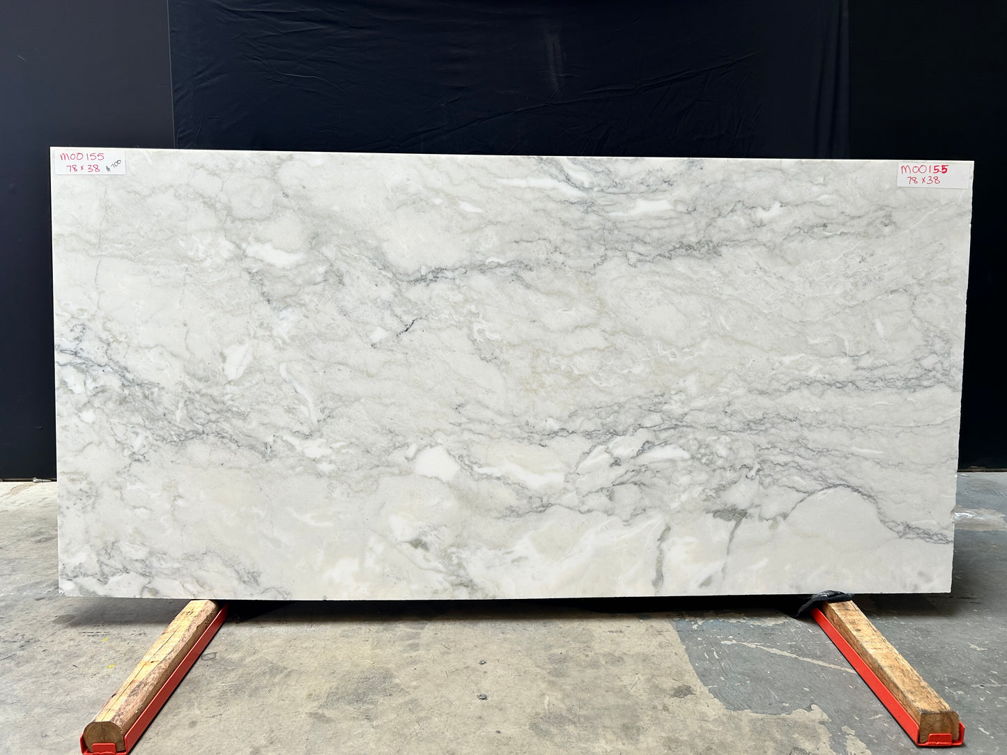 Sky White Brushed 2cm Marble 78x38