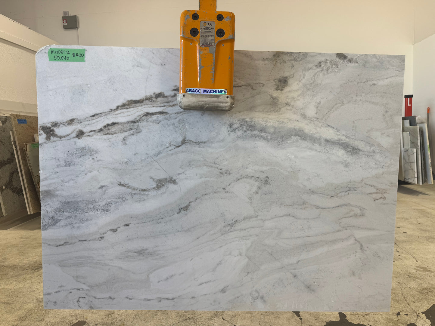 Glorious White 2cm Honed Marble 55x40 Location JJ